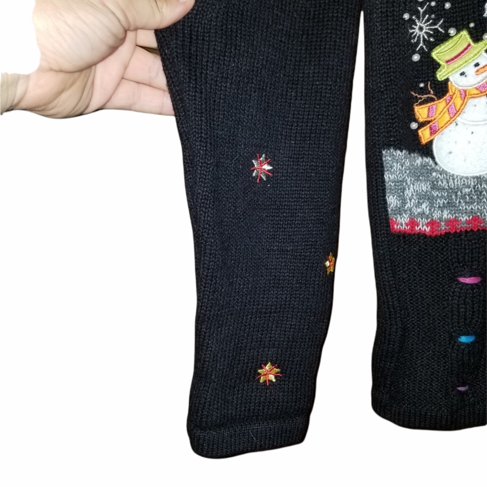 Vintage Christmas Carolling Snowmen Sweater - Picture 2 of 6